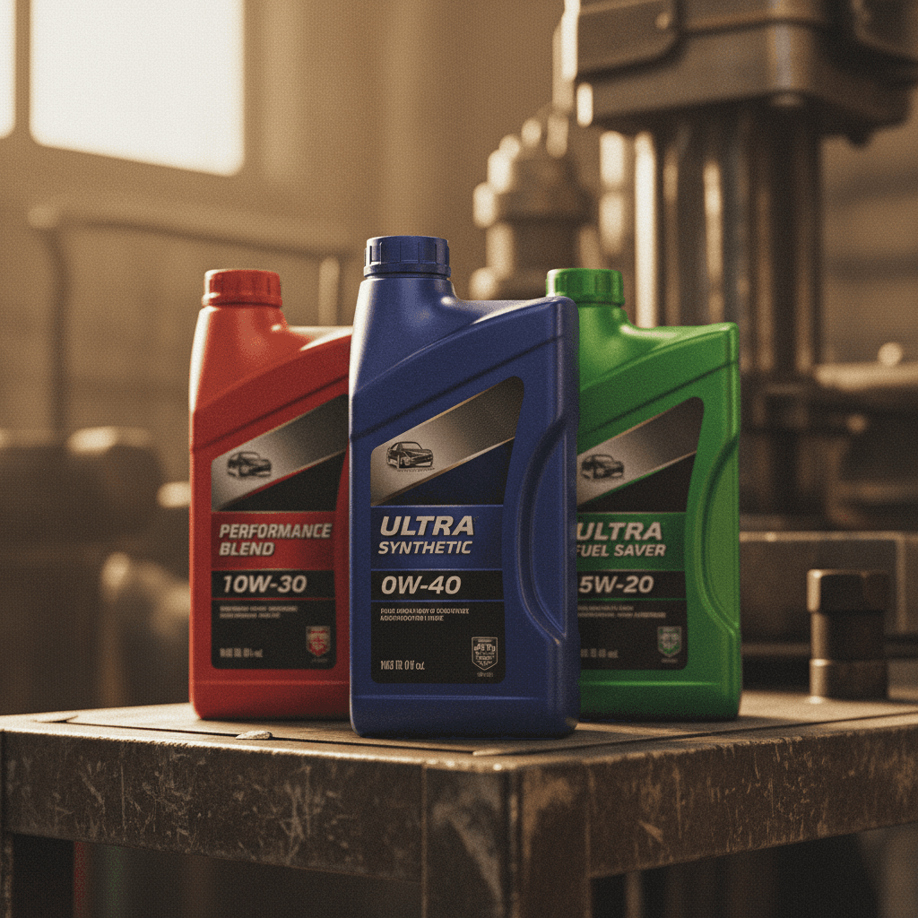 Purity Lubricants passenger car motor oil bottles